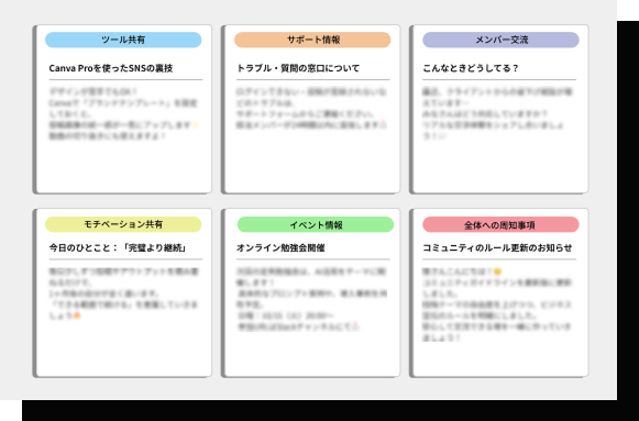 ビジネスマッチング掲示板の画面